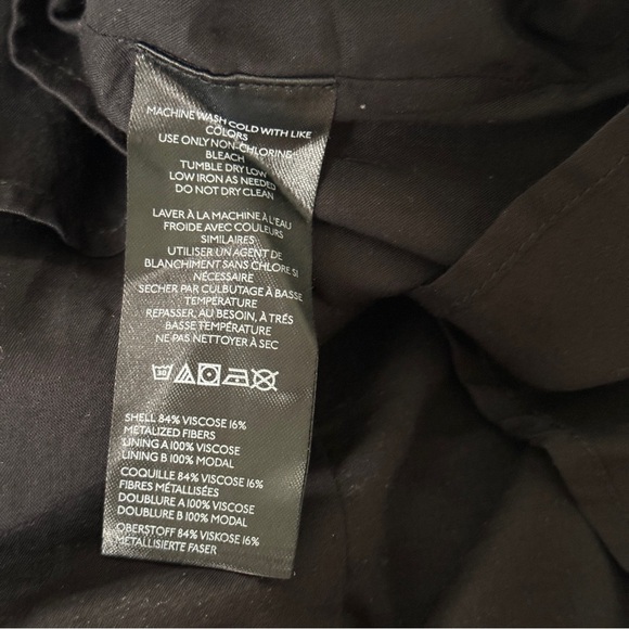 MAEVE NWT | Anthropologie Halter Shine Swing Mini Dress Black Gold Silver - Picture 13 of 13